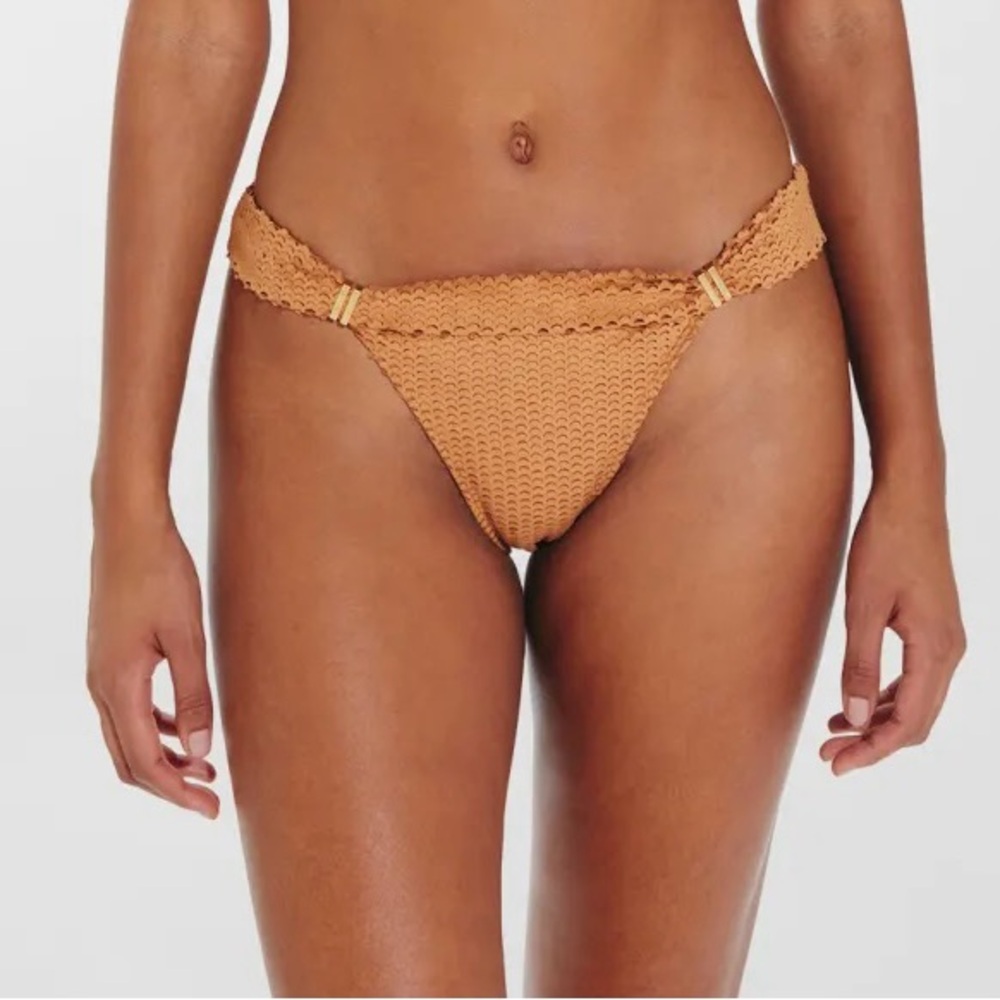 ☀️NEW Vix Scale-Effect Bia Tube Gold Bikini Bottom size Large